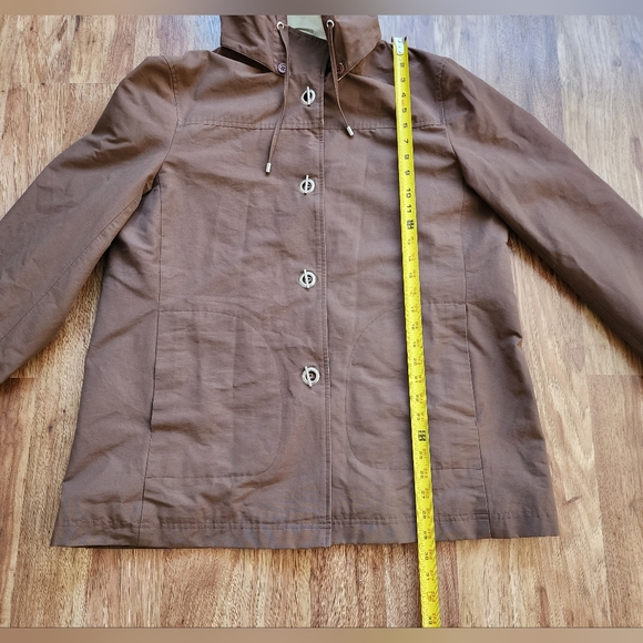 Orvis Trench Coat Rain Jacket Parka Lightweight Brown Womens Size L - Picture 6 of 13